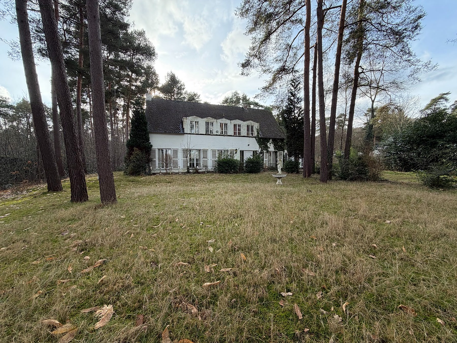 Villa tussen de bomen, vooraanzicht